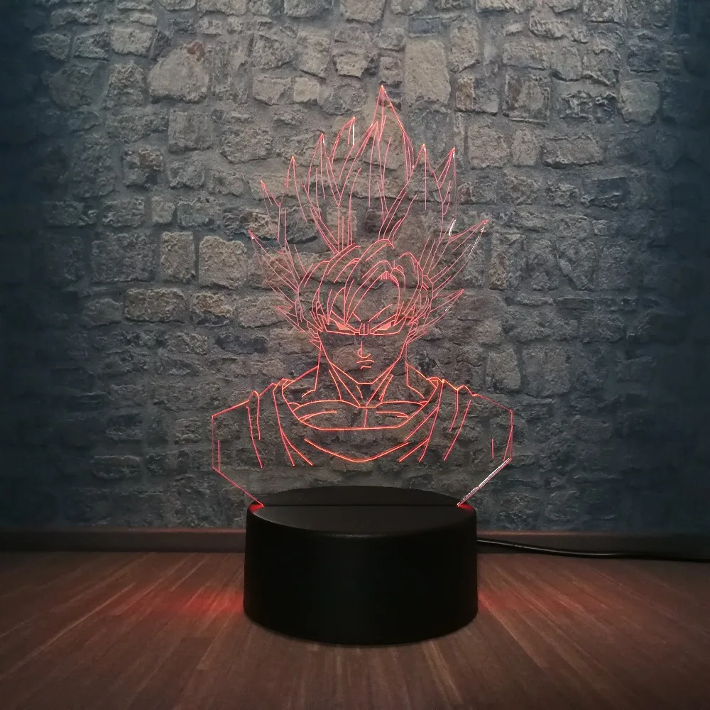 Новый супергерой Жемчуг дракона сон Гоко 3D Светодиодная лампа RGB светильник ing 7