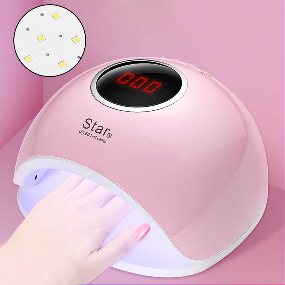 Smart5 72W UV LED Nail Lamp Gel Nail Polish Dryer with Screen Nails Art Gel Curing Light Anti Over-Heat Electric Nail Dryer