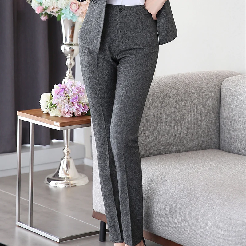Модные высококлассные профессиональные деловые формальные брюки женские прямые