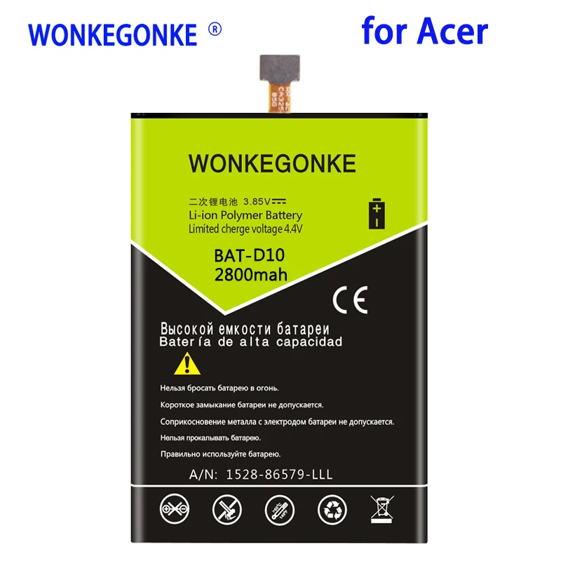 

WONKEGONKE 2800 мАч BAT-D10 CA325685G Аккумулятор для Acer Liquid Jade S Liquid Jade Z S56 S57 литий-полимерные батареи батарея