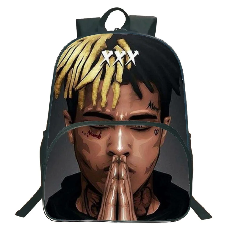 16 дюймов Xxxtentacion Печать Рюкзак, студенческий рюкзак, рюкзак для мальчиков и девочек, школьная сумка, рюкзак для ноутбука, Xxxtentacion вентиляторы рюкзак Bolsas Escolares