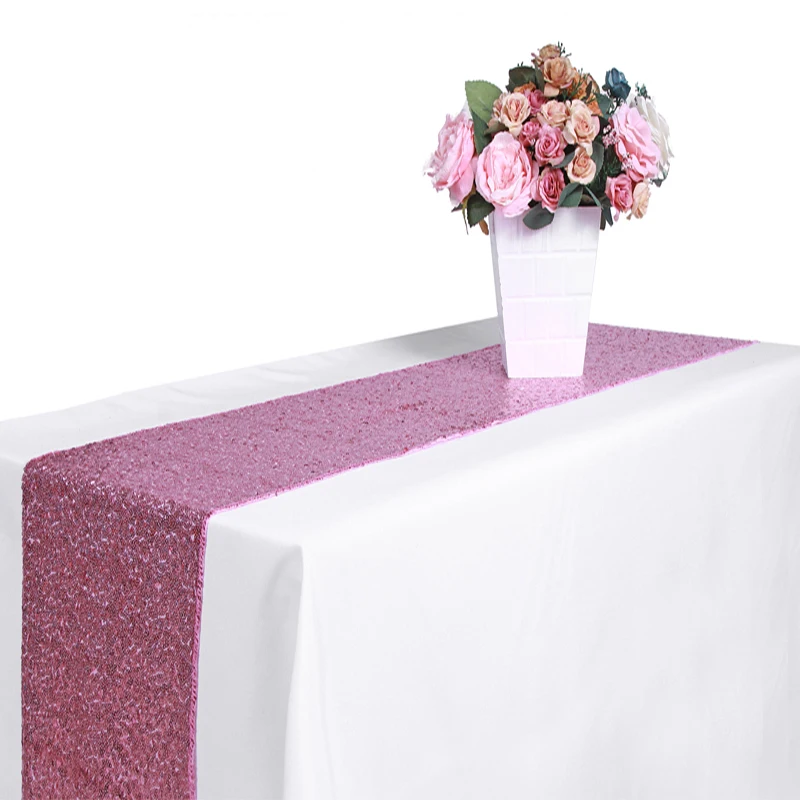 10 шт. розовая скатерть с блестками украшение для свадебного стола праздничная