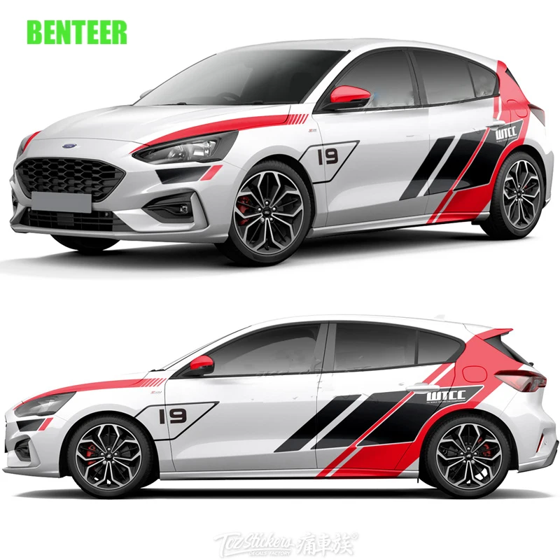 1 лот Автомобильная боковая наклейка для ford focus Mustang