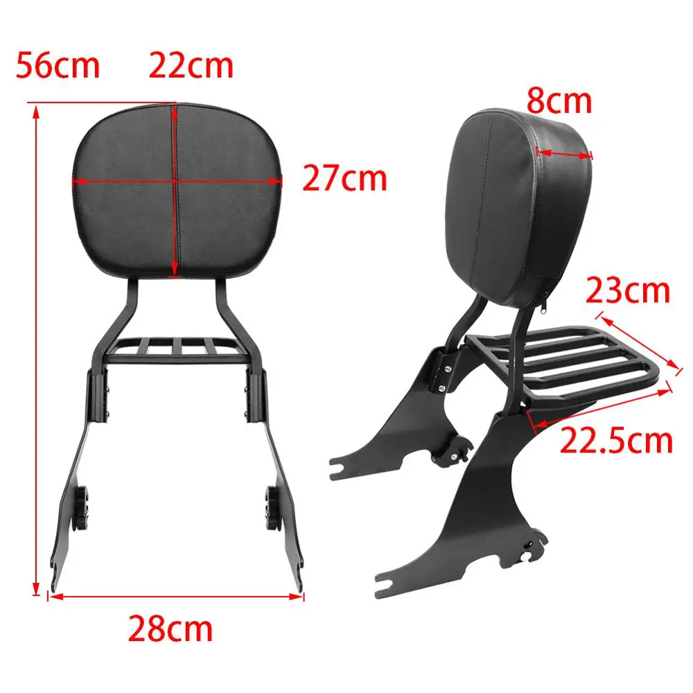 Черная стойка для багажа спинка в стиле ретро кафе гонщик подходит Harley Sportster XL883