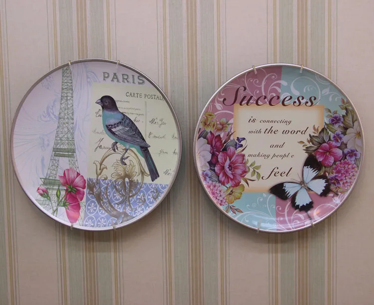 Повесить блюдо w Утюг молния декоративная тарелка стойки крепления кованого