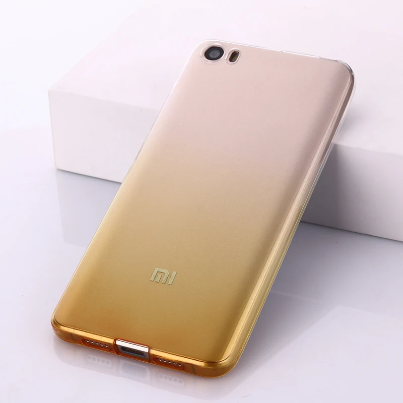 Прозрачный Тонкий силиконовый чехол для Xiaomi mi5 m5 mi 5 ультратонкая задняя крышка с