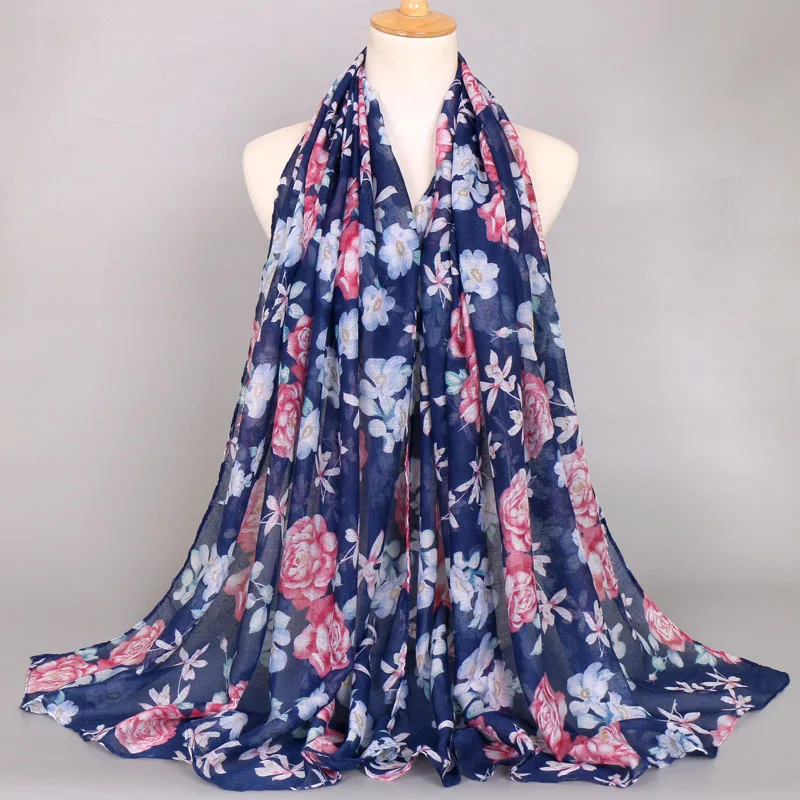 2017 Новый дизайн женские шали Laven с цветочным принтом модный вискозный