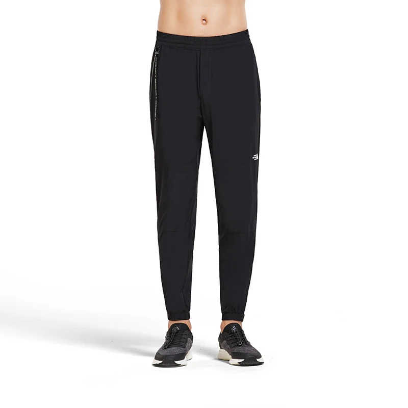 Summer New Jogging Pants Men Brand High Quality Loose Gym Pants Men Breathable Quick Dry Elastic Training Pants - Цвет: Black