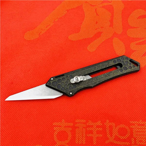 Bronze color 9TiEDC бумажный карманный нож титановая ручка Tirek лезвие из нержавеющей стали Обрезка Открытый Отдых охотничьи ножи EDC инструменты - Цвет: Bronze color