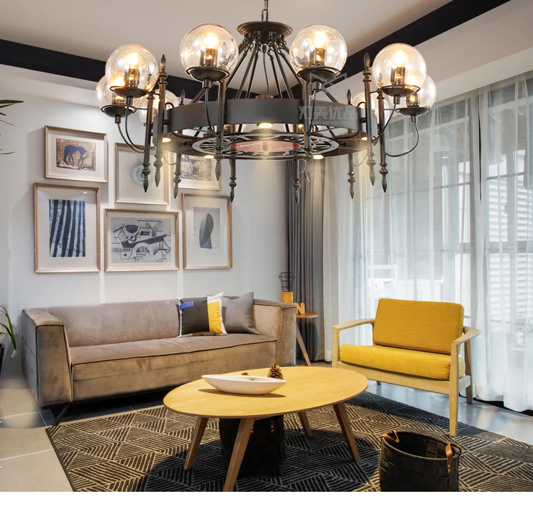 

Retro industrial style simple living room restaurant cafe Internet cafe clothing store personality magic bean chandelier