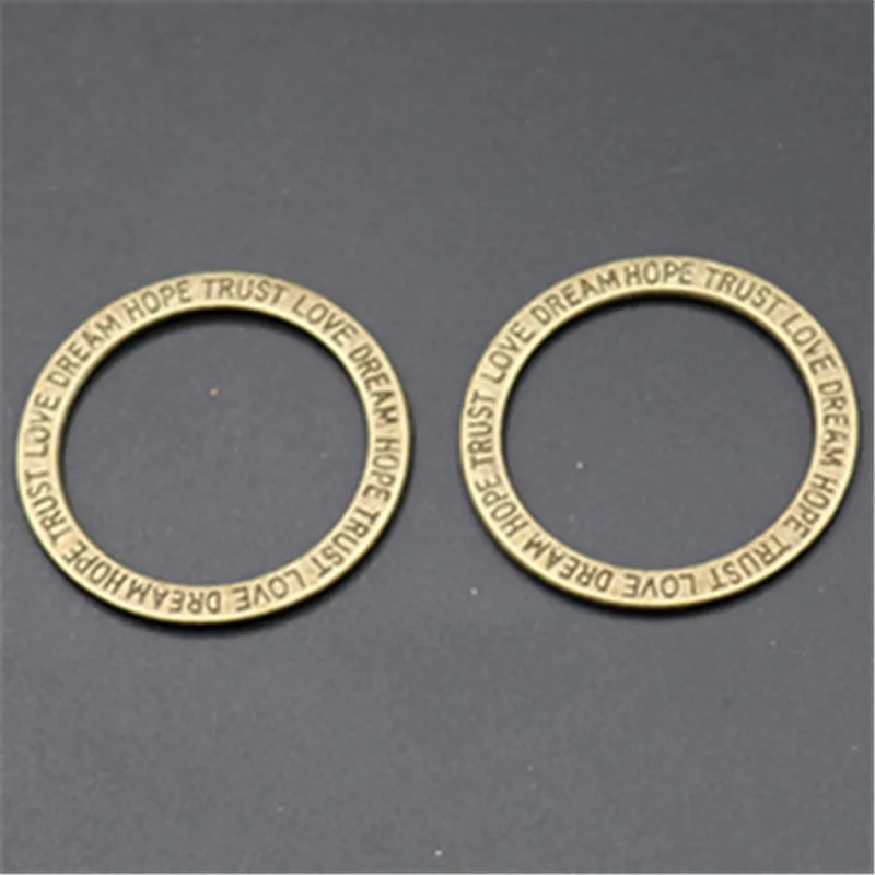 8 шт. 35 мм античная бронза Цвет сообщение надежды. Вы можете доверять нам. Любовь.