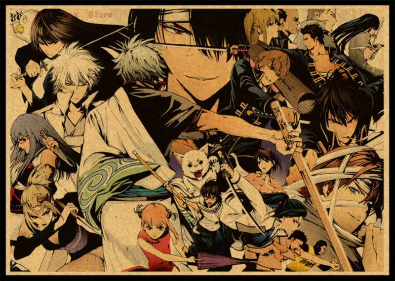 GINTAMA/Sakata Gintoki/классический японский мультипликационный комикс/крафт