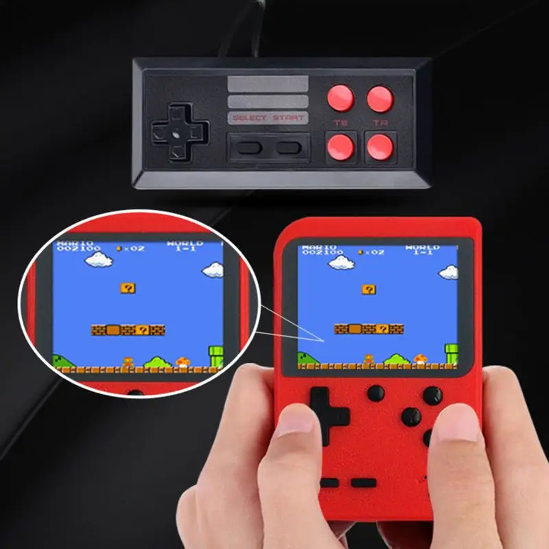 Ретро портативная мини портативная игровая консоль 8-Bit 2,8 в цвете ЖК-экран Встроенный 400 игр детский видео Ручной игровой плеер