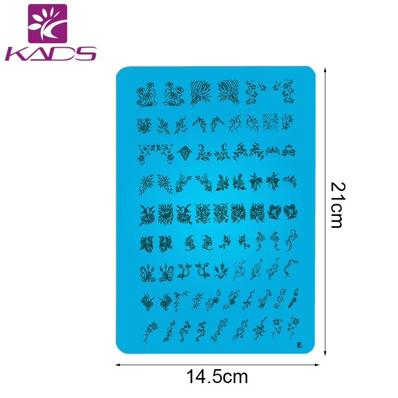 KADS Дизайн E Моды Серии стали ногтей Штамп Штамповка Изображения Konad Пластины Для