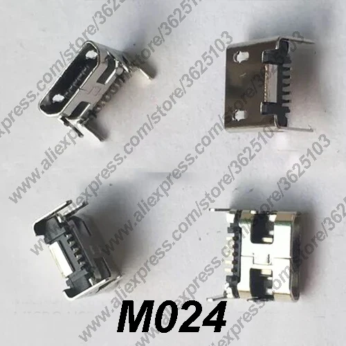 50 шт. M024 Micro USB разъем DIP 4 фута для зарядки телефона с хвостом Разъем 2 0 Женский мини