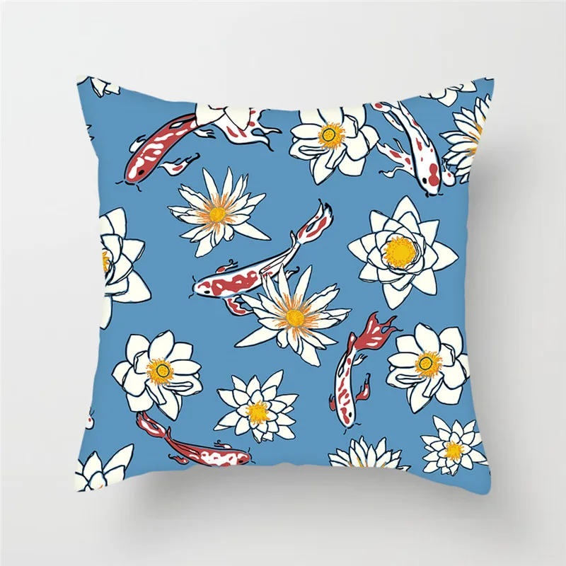 

Fuwatacchi Yellow Painting Cushion Cover Simple Geometric Pillow Covers for Sofa Chair Decorative Flower Ice Cream Pillowcases