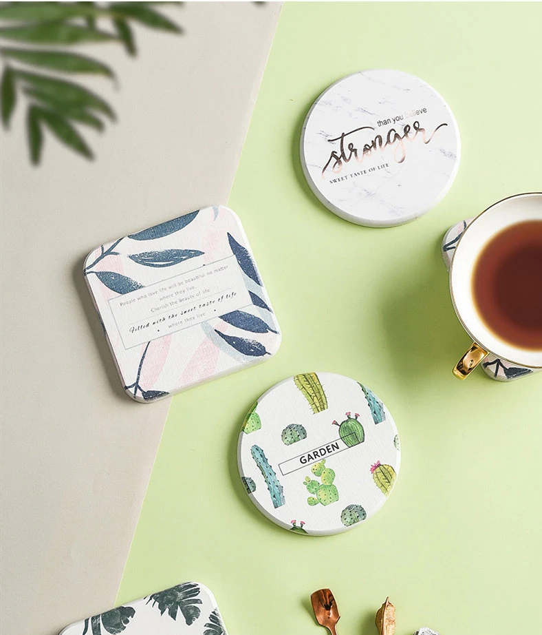 Диатомовая земля вода coaster изоляция анти обжигающий диатомовый буровой чай