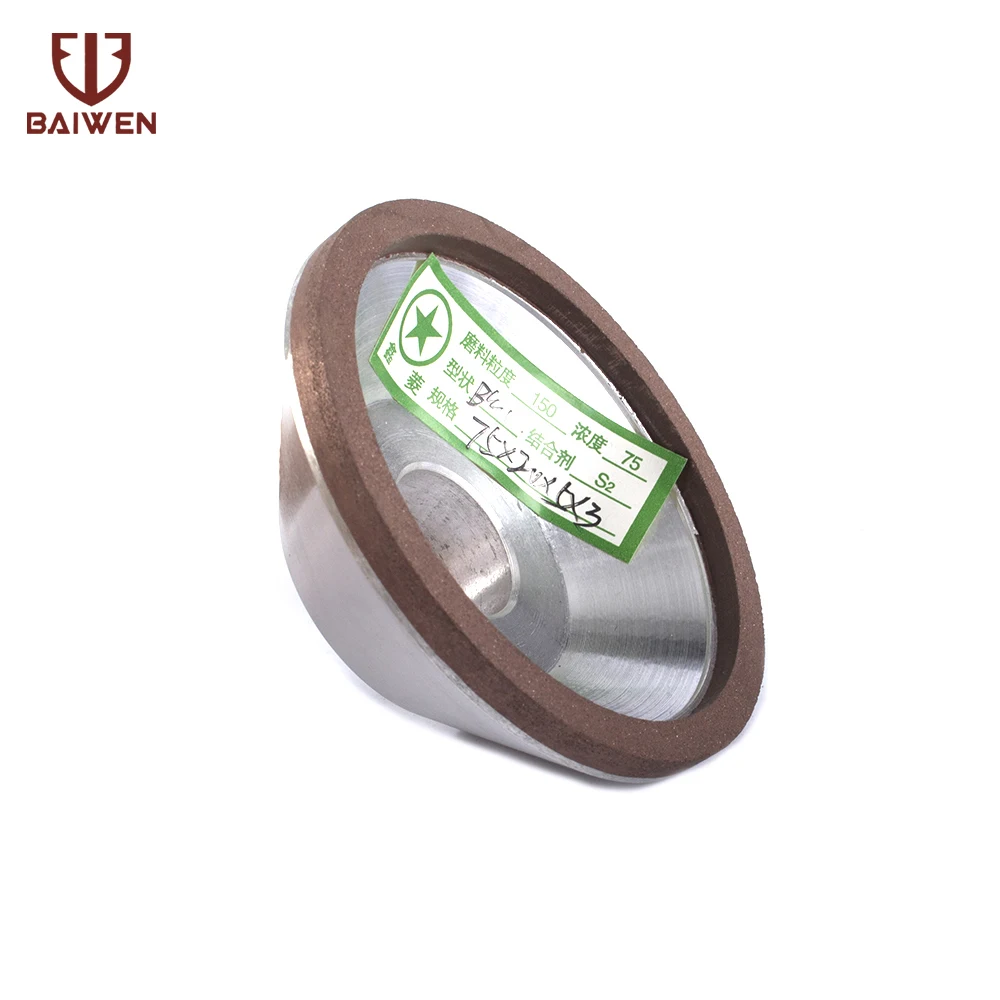 

75mm Diamond Grinding Wheel Cup Cutter Grinder For Cup Grinding Circle For Tungsten Steel Milling Cutter Tool Sharp 75*25*20*5*3