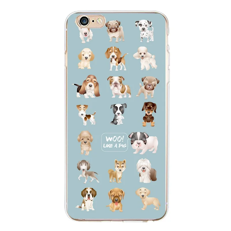Мягкий прозрачный чехол из ТПУ с принтом для iPhone 4/4S 5 5S 6 6plus 7 8plus x силиконовый