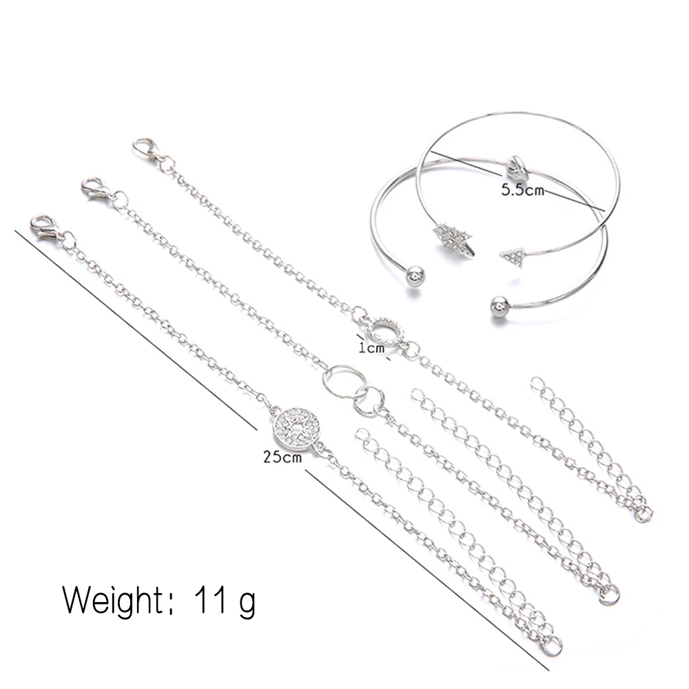 5 шт./компл. Модные Стрелка круглый со стразами и плетением в виде звезды узлом на