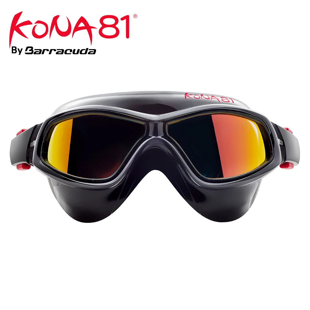 Barracuda KONA81 очки для плавания K934 зеркальные изогнутые линзы противотуманные УФ-Защита Триатлон для взрослых#93410