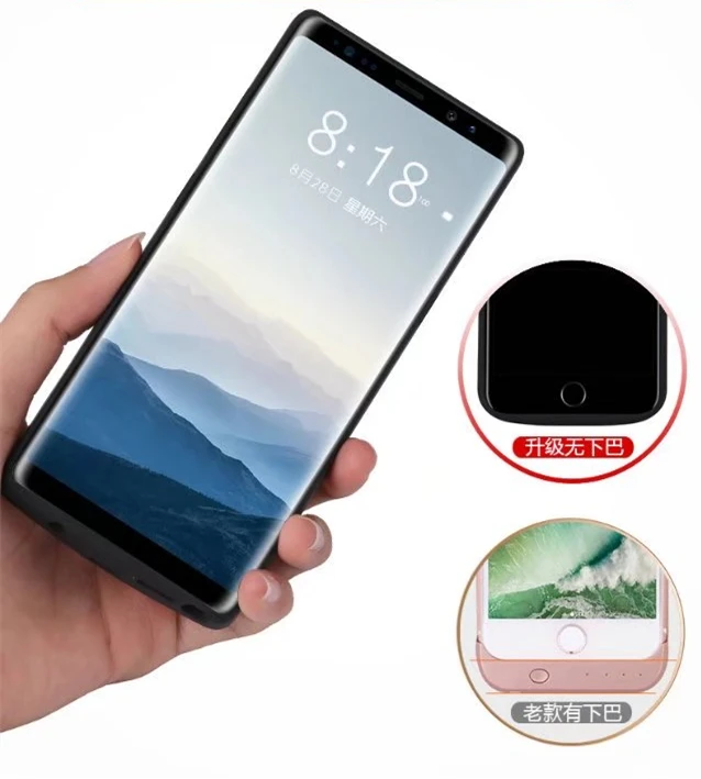 6500 мА/ч, Мощность чехол для samsung Galaxy Note 8 Внешний Капа Батарея Зарядное устройство чехол Мощность банка для samsung Note 8 Мощность чехол