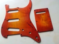1pcs carved ailanthus wood strat guitar sss pickguar and cover