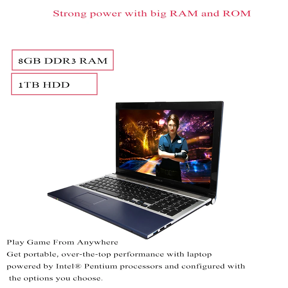 15," Intel Core I7 8 ГБ и 240 ГБ SSD игровой ноутбук SSD слот камера wifi Windows 8 игровой ноутбук компьютер