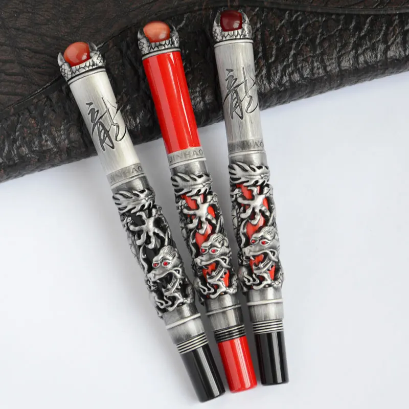 Женская Серебряная Щетка в античном стиле с драконом и жемчугом|fountain pen|fountain pen