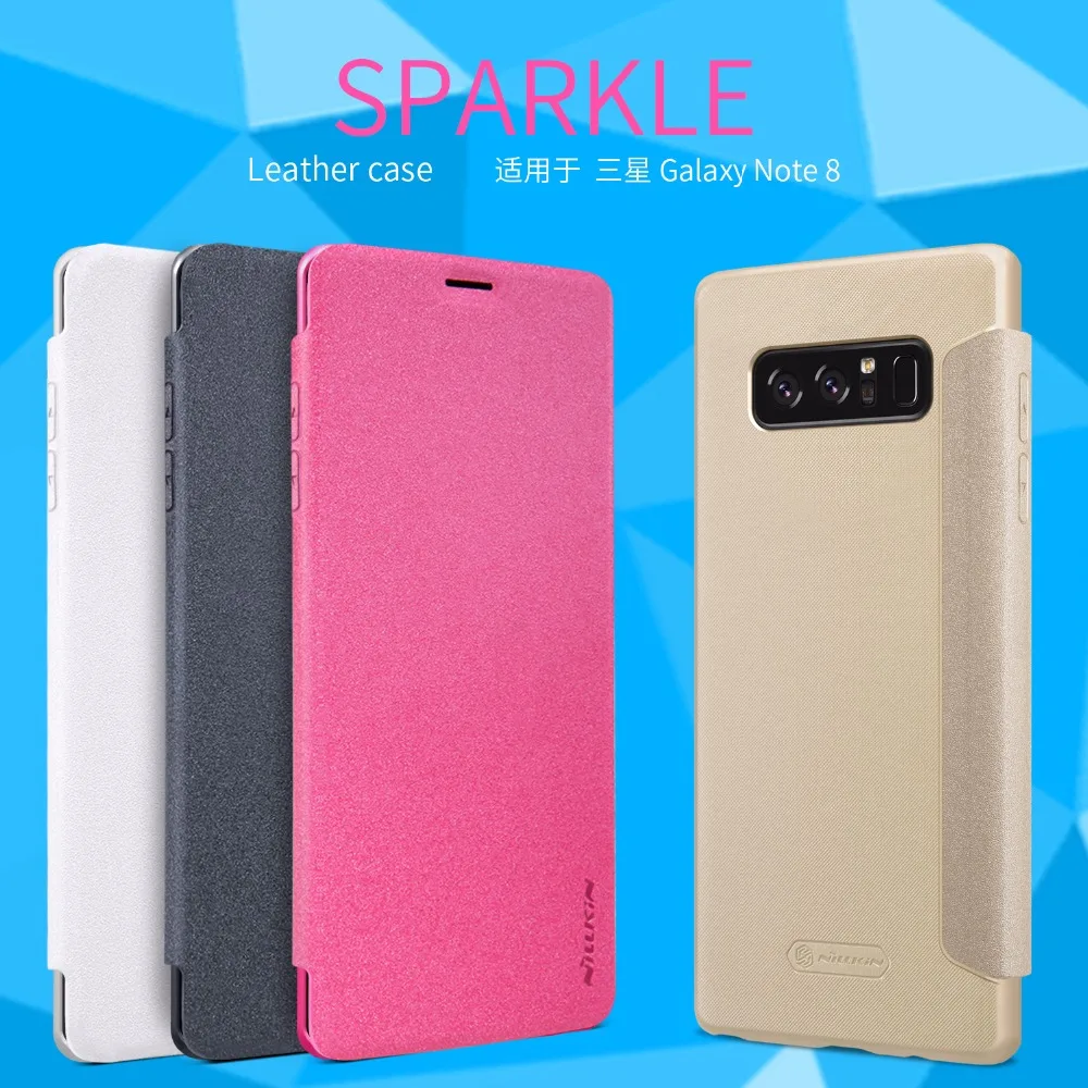 Чехол для Samsung Galaxy Note 8 Nillkin Sparkle тонкий откидная крышка кожаный чехол Примечание