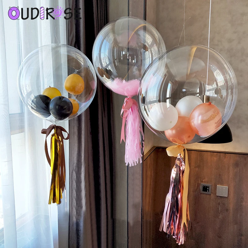 OUDIROSE 9 шт./компл. 20 дюймов латексный прозрачный шар гелиевый надувной Свадебный шар с днем рождения украшения для детских игрушек