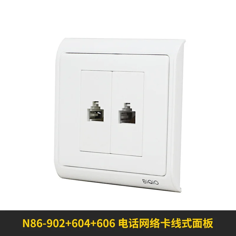 N86-902+604+606 dual-port telephone network panel RJ45 cable plus information socket | Обустройство дома