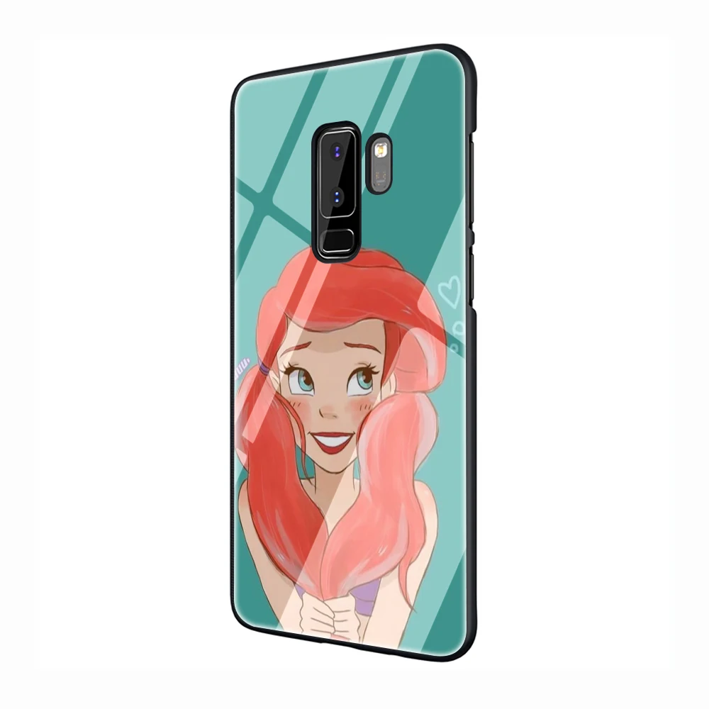 Cartoon Ariel little Mermaid popular Tempered Glass Phone Cover Case for Samsung Galaxy S7 edge S8 9 10 Note 8 9 10 Plus A10 20 30 40 50 60 70 - Цвет: G10