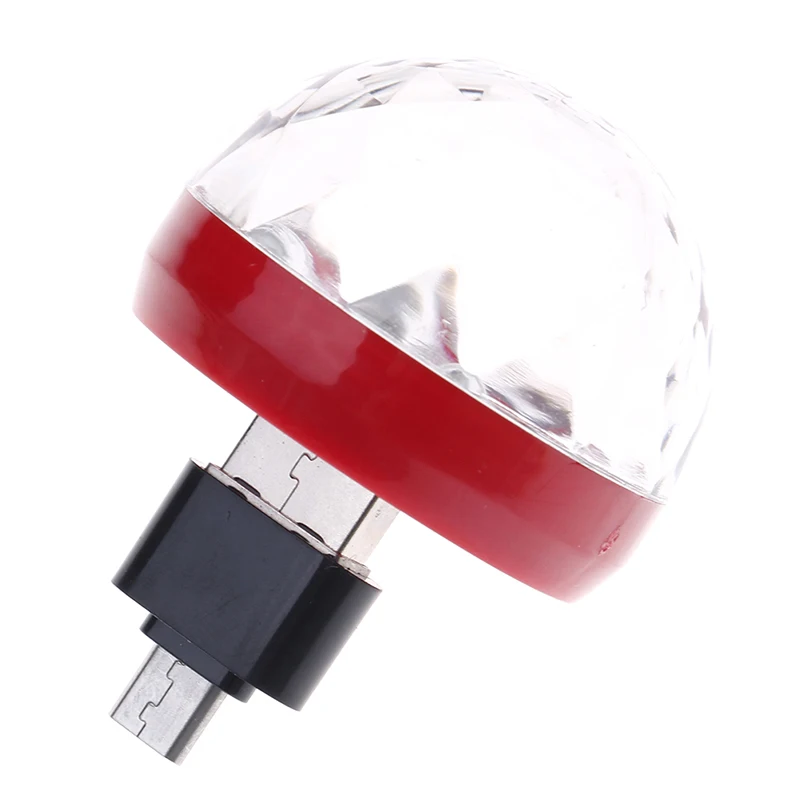 Красный Музыкальный сценический светильник Mini USB светодиодный вечерние светильник s шоу клуб диско светильник лазерный проектор контроль звука кристалл магический шар эффект светильник s - Цвет: Красный