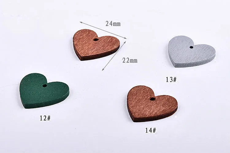 Деревянный персик сердце любовь Геометрическая Серьга клипсы для ушей крючок