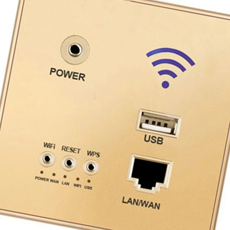 Встроенный Wifi беспроводной маршрутизатор розетка точка доступа панель Usb