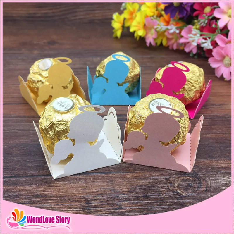 50 шт. милый ангел конфеты бар Шоколадный Бар Упаковка для шоколада День рождения