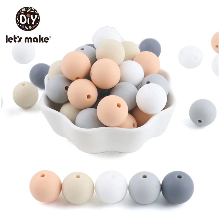 12mm Gray Peachy Давайте сделаем пищевой 20 шт силиконовый Прорезыватель для зубов из бусин мини-браслет сердце DIY Ювелирные изделия Детские Прорезыватели круглые бусины 12 мм Детские Прорезыватели - Цвет: 12mm Gray Peachy