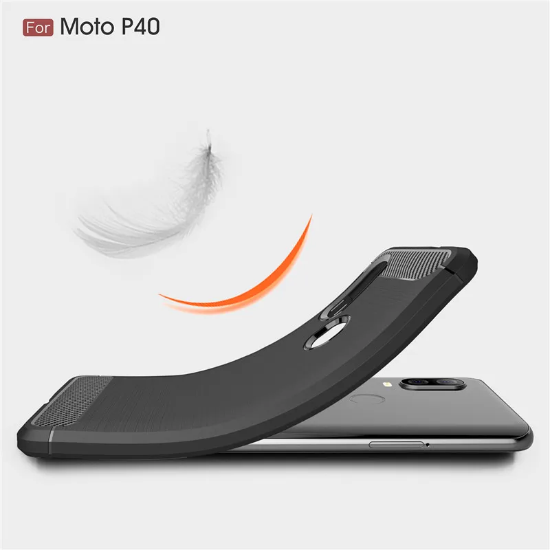 For Moto P40 Case Soft Silicone Anti-knock Bumper Cover Motorola Funda |