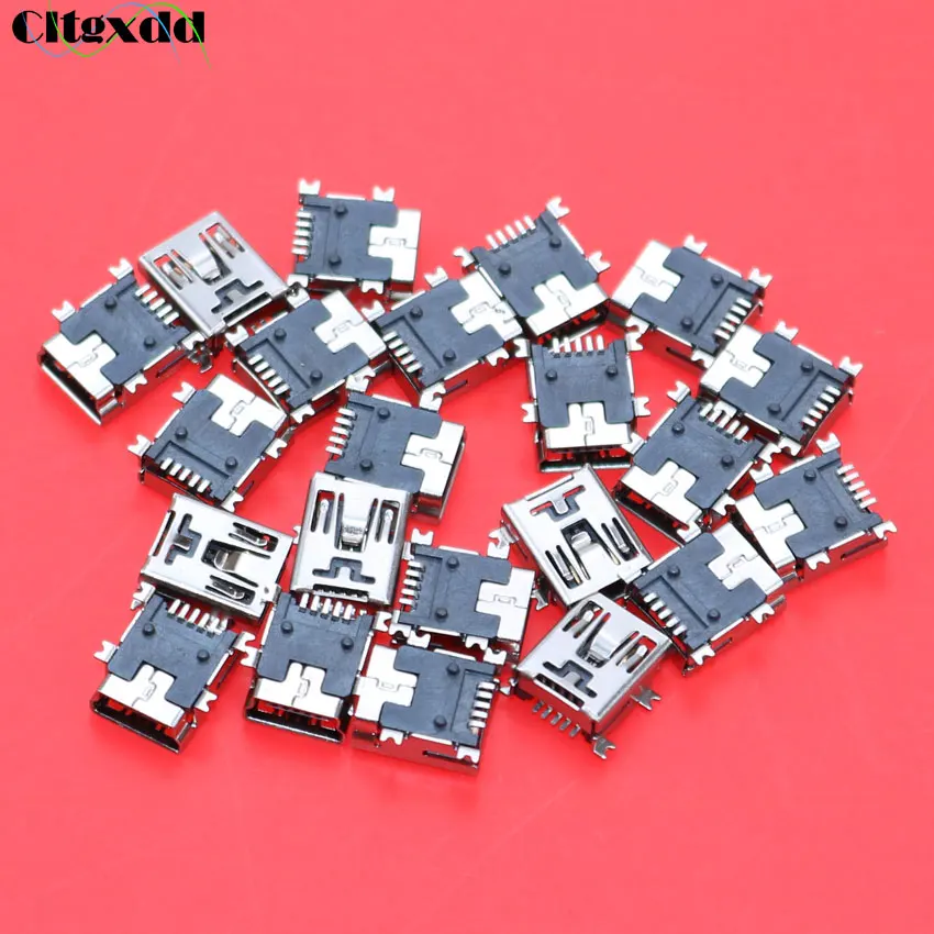 Cltgxdd 1 ~ 100 шт мини usb разъем 5pin SMD SMT 4 фута гнездо V3 порт для пения машины видео
