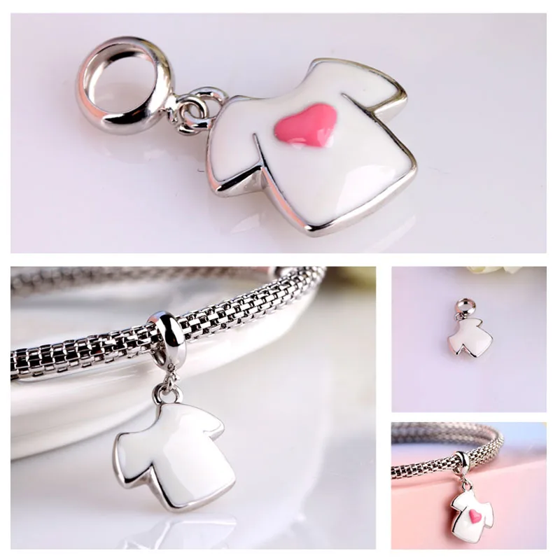 Zhaoru эмалированная Подвеска из стерлингового серебра 925 пробы подходящий браслет