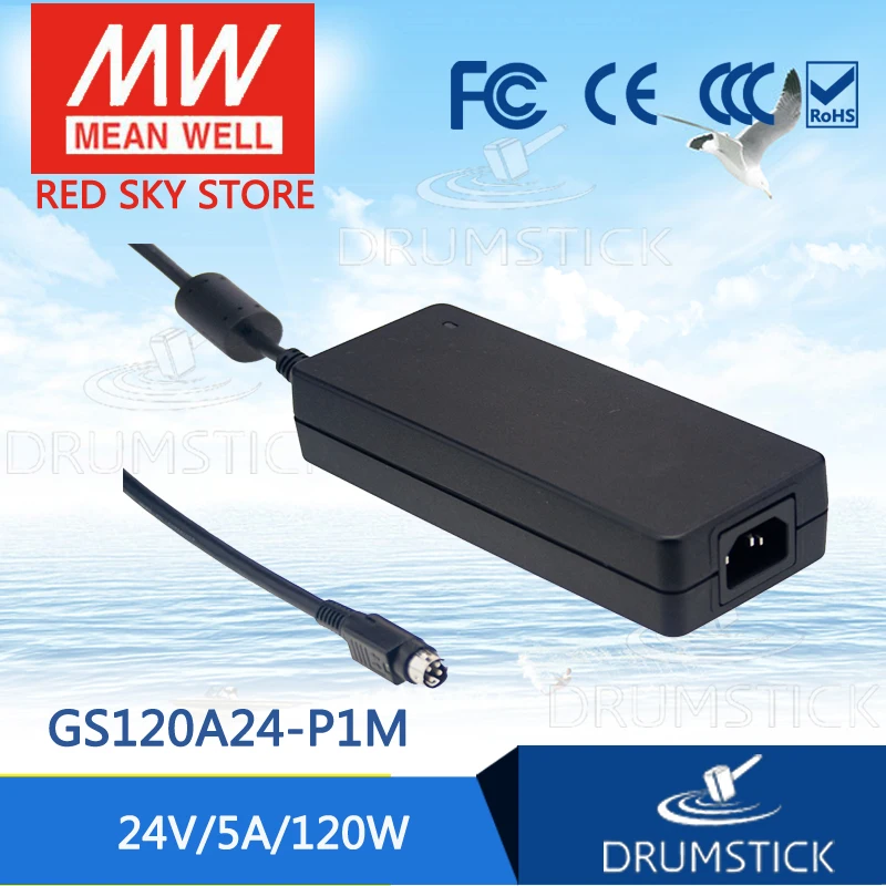 Meanwell GS120A24 P1M 24V 5A meanwell GS120A 120W Industrial промышленный адаптер|24v 5a|24v 120wmean well 24v |