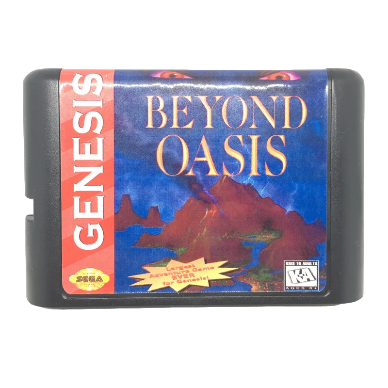 Картридж для 16 битной игры Beyond Oasis картридж Sega Mega Drive / Genesis System чехол