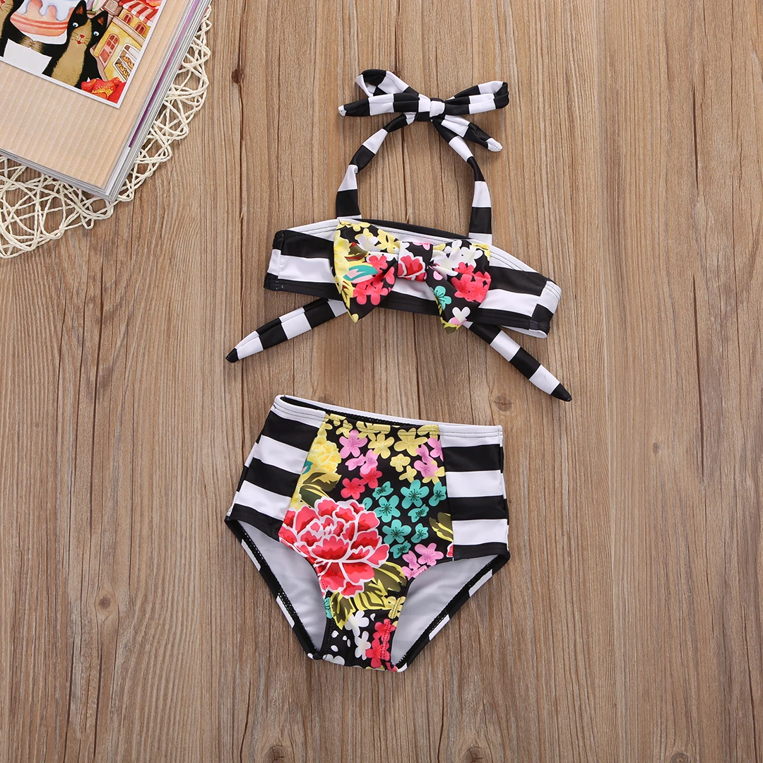 2 шт. женский купальник с цветочным принтом на шнуровке|beachwear bikinis|beachwear womenbeachwear