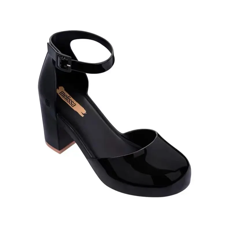 Черный Melissa/обувь; женские босоножки; Новинка года; летние женские босоножки с бантом; женская обувь Melissa; нескользящие женские прозрачные сандалии Melissa - Цвет: Черный