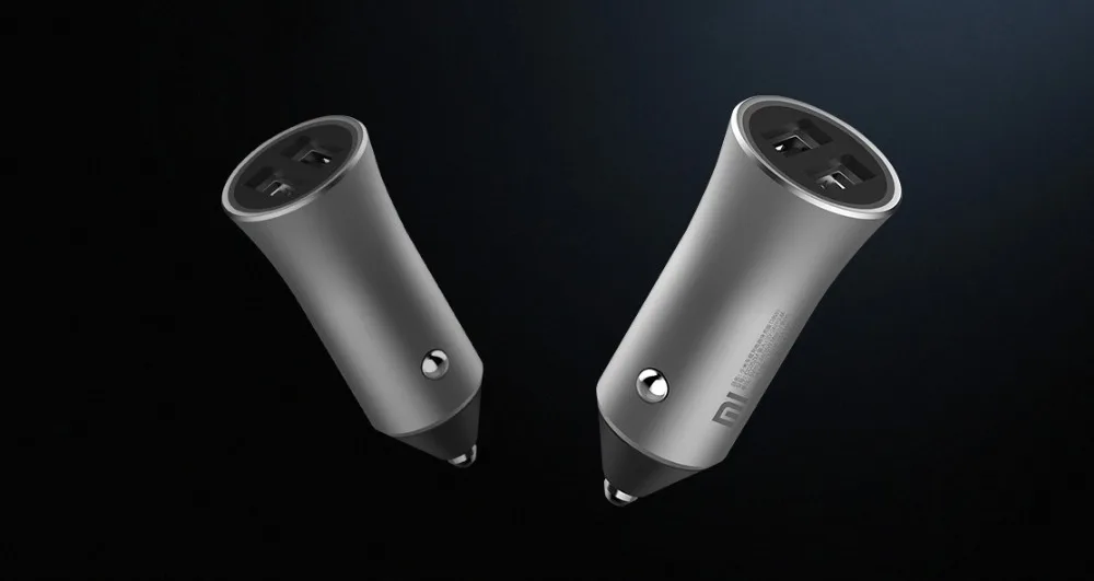 Новинка! Оригинальное автомобильное зарядное устройство для Xiaomi 18 W быстрая зарядка двойной USB телефон Быстрая зарядка 5 V/2.4A 9 V/2A с светодиодный подсветкой для iphone XS XR