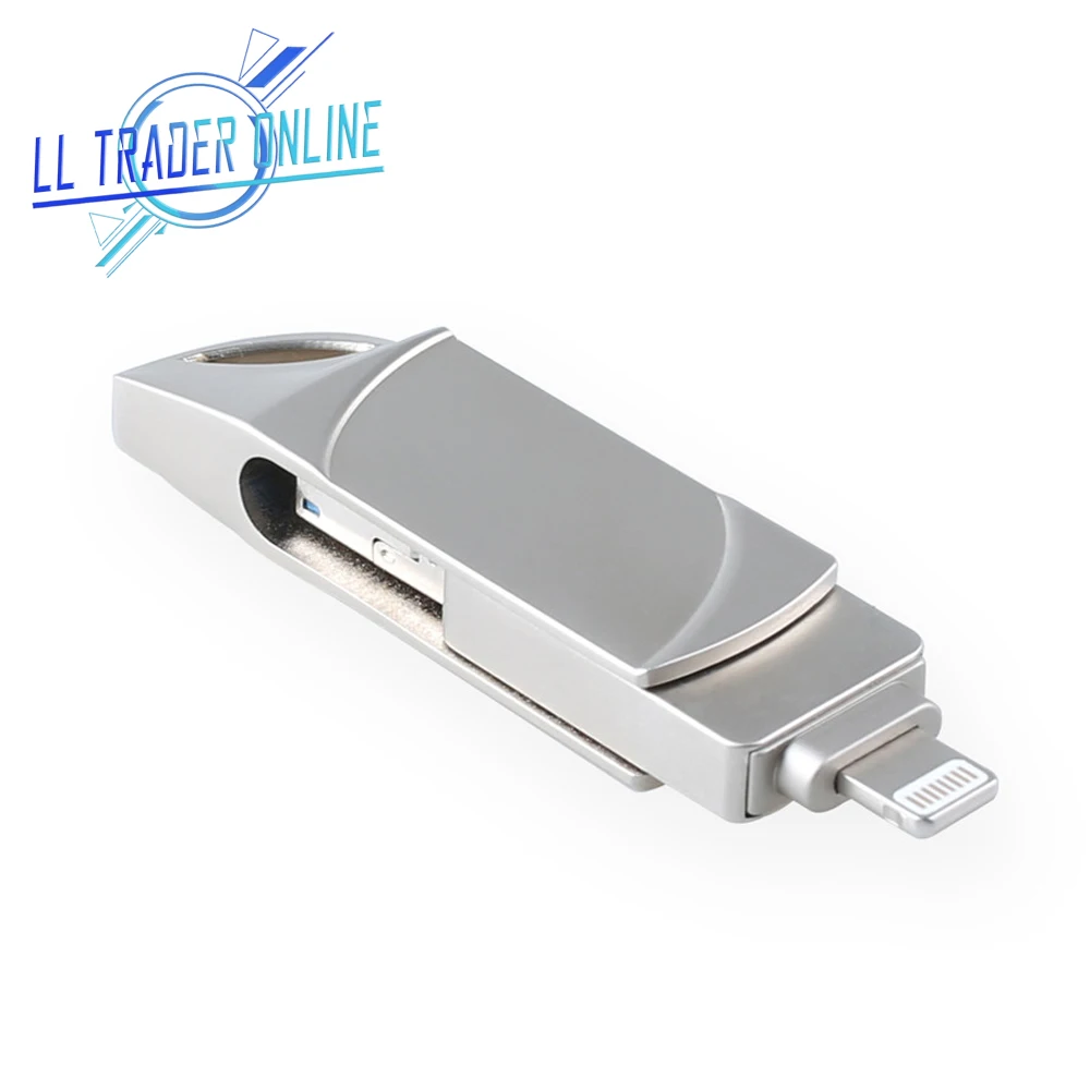 LL TRADER USB 64 ГБ флешка OTG флеш память для телефона iPhone iPad Android 128 накопитель Mini cle
