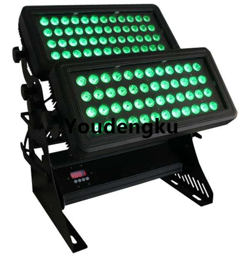 6 pcs 96*18W rgbwa+uv in 1 led wall washer outdoor light waterrpoopf pr city color ip65 dmx wallwasher |