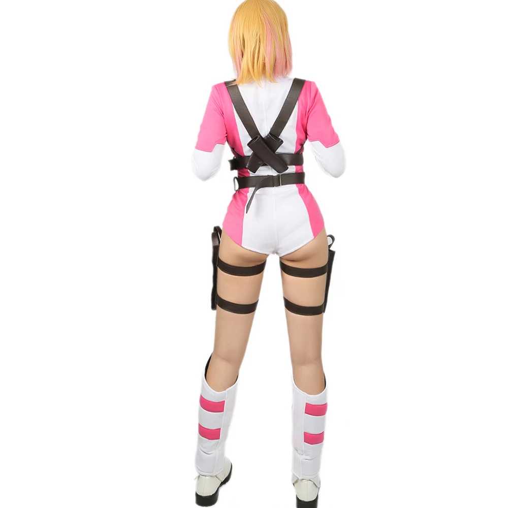 X COSTUME Gwenpool костюм комикс Gwen Poole Косплей Хэллоуин полный наряд высокого качества