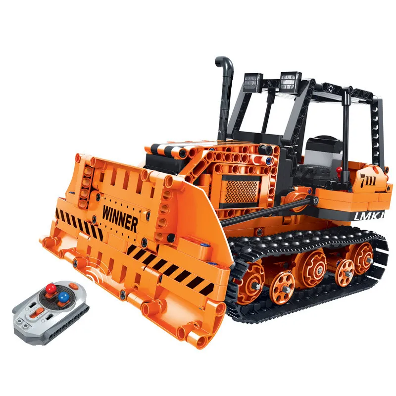 775 шт Technic City дистанционное управление RC инженерный бульдозер электрические Кирпичи Строительные блоки игрушки для детей подарок на день рождения